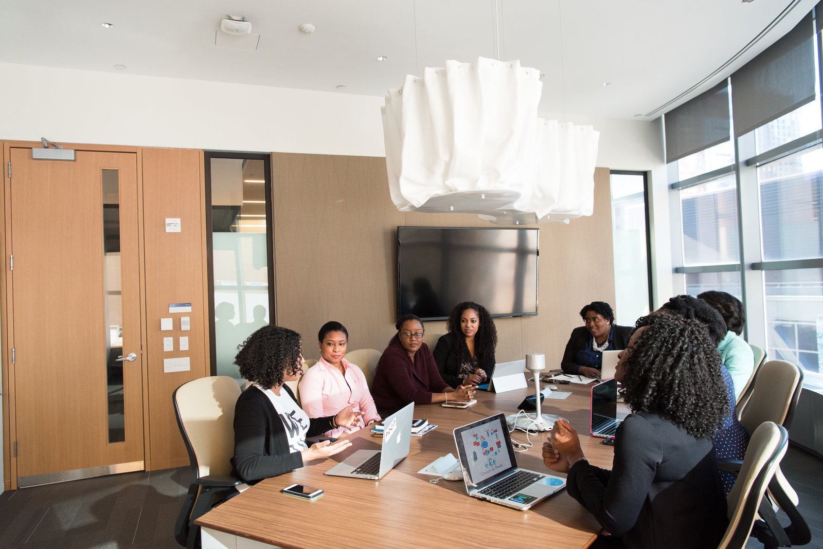 Women collaborating on marketing strategy